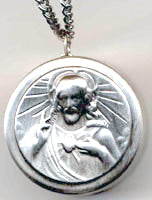 sacred heart rosary box pendant