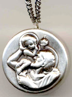 saint christopher rosary box pendant