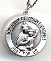 our lady of mount carmel rosary box pendant