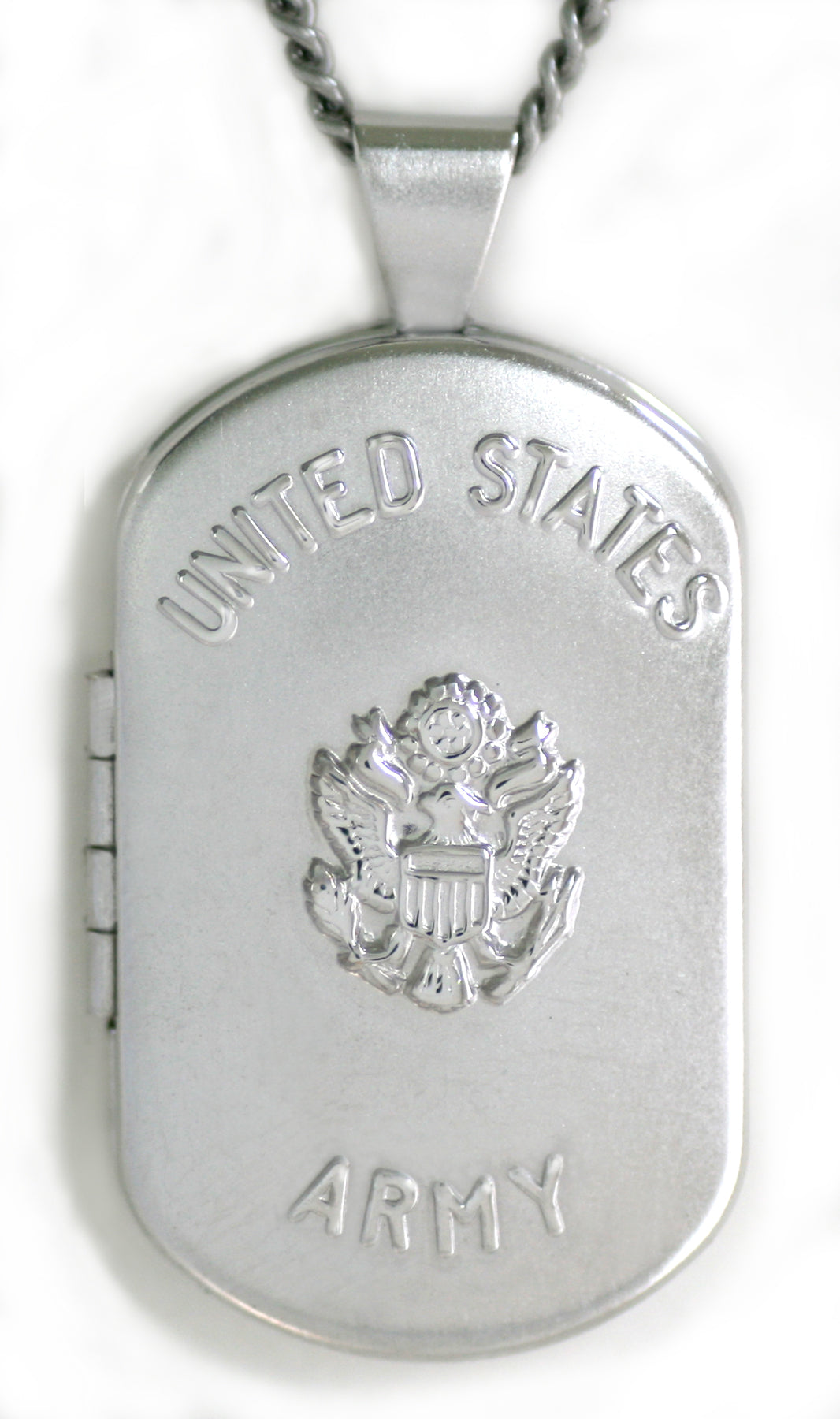 Army Dog Tag Necklace - Hand Stamped & Engraved Sterling Silver Dog Tags Necklace - US Military Deployment Gift - Army Mom Personalized Gift