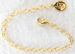 Gold Dipped 6" extender chain for slide locket necklaces