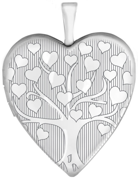 sterling silver tree of love heart locket