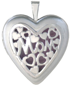 overlay sterling mom heart locket