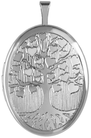 sterling silver tree of love oval locket