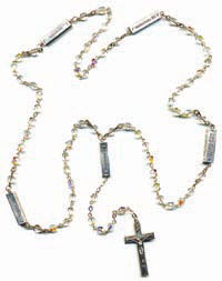 Crystal AB Mysteries Rosary Beads