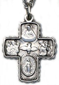 Sterling Silver Small 4 Way Cross