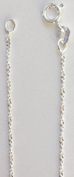 18" sterling twisted link chain .93 grams 1mm wide